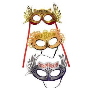 Mardi Gras New Orleans Festival Masks Elastic Bands Lot Bundle 3 Vtg OPRHEUS